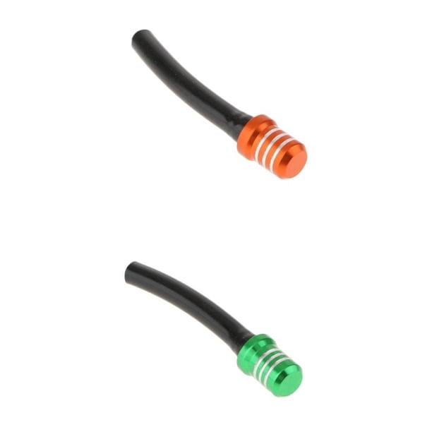 Válvula de Respiración de Tapa de tanque de Gasolina de combustible de Gas 2pcs para Motocicleta Dirt Bike verde y naranja Sunnimix Manguera de ventilación de aire del tanque de combustible CNC