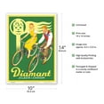 thumbnail image 2 of Diamant Cycles - Silver Chrome (Silber-chrom) - Vintage Bicycle Poster c.1935 - Master Art Print 10in x 14in, 2 of 4