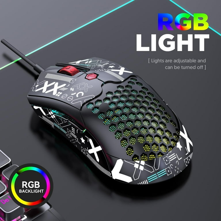 ZIYOU LANG M5 RGB Lightweight Wired Gaming Mouse with 12000