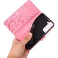 thumbnail image 6 of Compatible with Samsung Galaxy S22 Case Glitter with Card Holder Flip Wallet Phone Case for Women Crystal Butterfly Shockproof Protective Case for Samsung Galaxy S22,Pink GY, 6 of 12