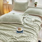 Yeciiwht Winter Large Blanket Super Soft Bubble Velvet Sofa Cover Blanket 79x47 Inches, Warm Cozy Throw Blanket Weighted Blankets Office Nap Blanket for Couch, Bed, Living Room, Bedroom