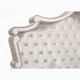 thumbnail image 4 of Ivory and Camel Upholstered Queen Panel Bed by Justine - Elegant and Dimensional, 4 of 5
