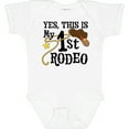 thumbnail image 3 of Inktastic Yes, This is My 1st Rodeo Cowboy Hat with Red Band, Lasso Boys or Girls Baby Bodysuit, 3 of 5