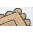 thumbnail image 4 of Shree Exports Hand Woven Farmhouse Jute Area Scalloped Rug (Navy Blue, 8'x10' Feet), 4 of 5
