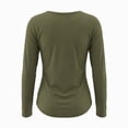 thumbnail image 5 of Stamzod Long Sleeve Shirts for Women U-Neck Slim Fitted Tops Casual Base Layer Undershirts Fall Fashion, 5 of 10