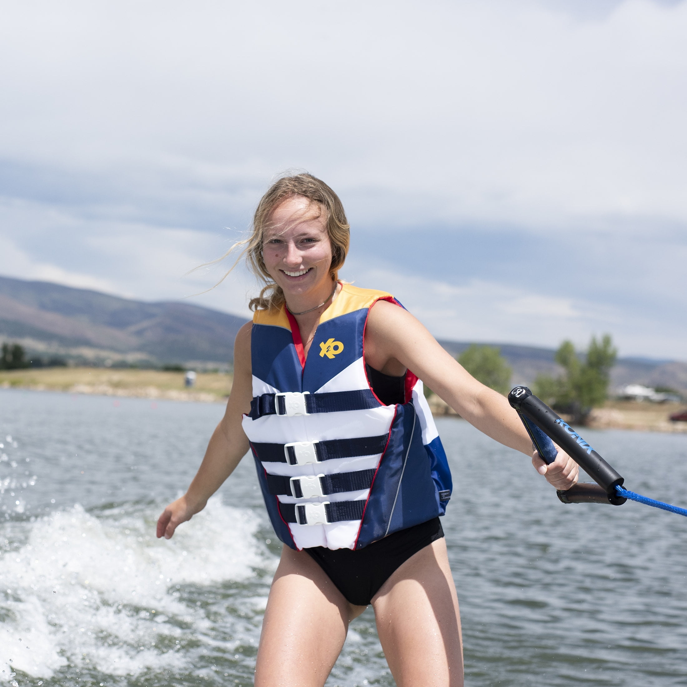X2O 4 Buckle Life Vest and Jacket S/M Colorado State Flag, Blue and Yellow
