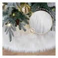 thumbnail image 3 of Pie de Arbol de Navidad Afelpado, Falda para Árbol Tipo Piel Artificial Esquimal (Blanco, Chico), 3 of 6