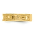 thumbnail image 4 of Solid 14k Yellow Gold Footprints In The Sand Ring Band Size 7.5, 4 of 8