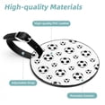 thumbnail image 4 of 2Pcs Leather Round Football Cruise Luggage Tag with Privacy Cover and Name ID Tag - Suitable for Travel Handbags Backpacks School Bags Luggage Tags, 4 of 7