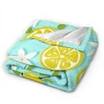 thumbnail image 3 of XMXY Fleece Throw Blanket for Couch, Cartoon Lemon Green Lightweight Plush Fuzzy Cozy Soft Bed Blankets and Throws for Sofa, 50"x40" inches, 3 of 8