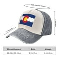 thumbnail image 3 of Men Women Colorado Flag Distressed Twill Cotton Baseball Cap Vintage Adjustable Dad Hat, 3 of 7