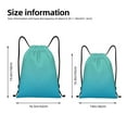 thumbnail image 2 of Fotbe Teal Turquoise Bolsa Mochila con Cordón Estampada, Bolsa de Gimnasio Deportiva, Bolsa Cinch, Bolsa con Cordón para Hombres y Mujeres-Medium, 2 of 6