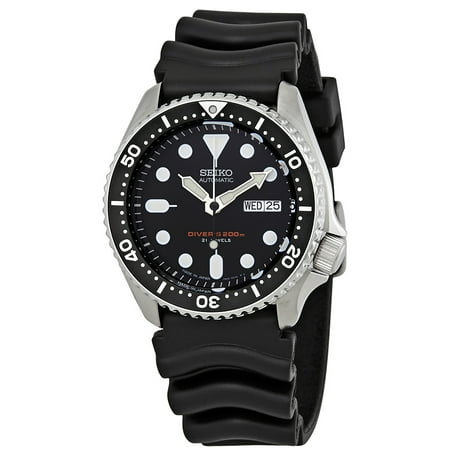 Automatic Black Dial Black Rubber Men's Watch (Best Black Dial Watches)