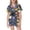 H307 Navy, variant on SJLDQY Halloween Girls Pajama Sets Button Down Short Sleeve Shirts Shorts 2 Piece Pj Sets Hallowmas Printed Sleepwear Breathable Soft Loungewear Sets for Girls