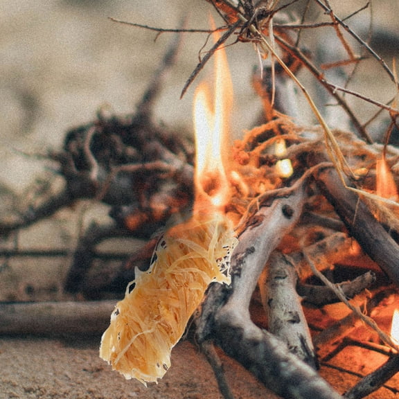 Amosfun 50Pcs Natural Wooden Firelighters for Home Fireplace Outdoor Barbecue and Camping