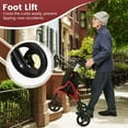 thumbnail image 4 of GVN Walkers & Rollators,Foldable Rollator Walker with Lightweight Aluminum Frame-Red, 4 of 11