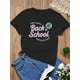 thumbnail image 1 of Girls' Casual Crew Neck T-Shirt - “Back to School” Graphic Print, 100% Cotton, Short Sleeve, Summer Top for Casual Attire, Everyday Tshirt | Playful Print Tee | Cotton Fabric, Shirts for Girls, 1 of 7