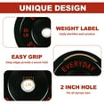 thumbnail image 6 of BalanceFrom Pair of 55LB Black Bumper Plates, 100% Virgin Rubber, Low Odor, 2-Inch Olympic Size, 110LB Total for Weightlifting & Home Gym, 6 of 8
