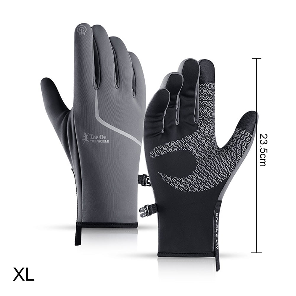 Golovejoy Bike  Touch Screen Gloves Thermal Full Finger Reflective Night Riding 