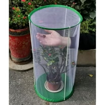 PVC Mini Greenhouses, 15.7" / 23.6" Transparent Flower Mini Greenhouse Cover, Portable PVC Plant Protector with Zipper & Nail for Indoor Outdoor Gardening, Cold Frost Protection,Clear-M,