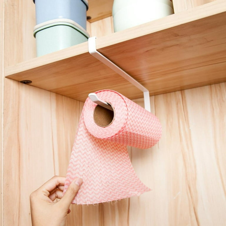 Kitchen Paper Towel Holder Punch Free Iron Under Counter Roll