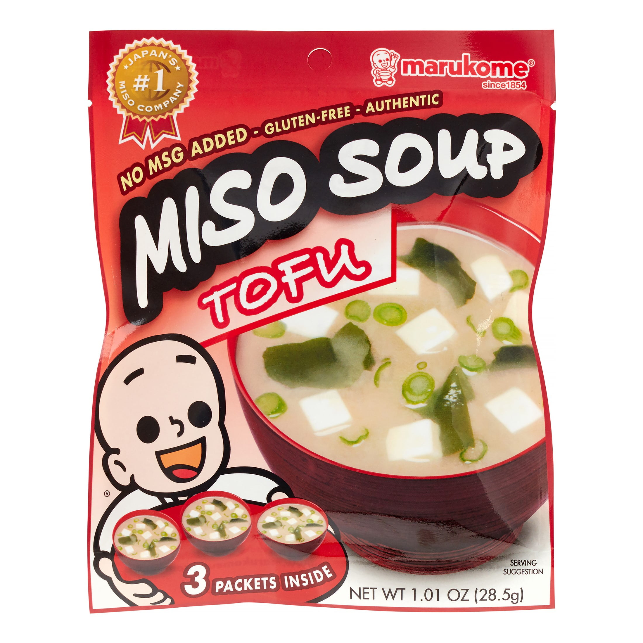 Marukome Miso Tofu Soup, Packaged Soup, 1.01 oz