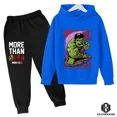 thumbnail image 3 of Sudadera con capucha de Hulk para niños, chándal para niño y niña, conjunto de ropa de sudadera para primavera, otoño e invierno, pantalones con capucha de superhéroes de Marvel, traje para niños, 3 of 5