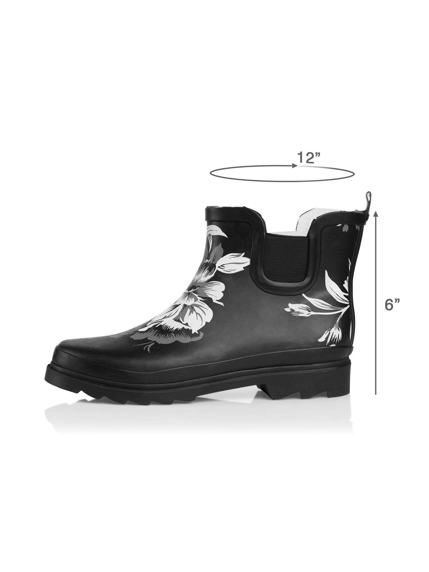 Norty Women’s Ankle High Rain Boots – Waterproof 6 inch Rubber Winter Spring and Garden Boots - runs a 1/2 size large
