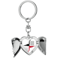 thumbnail image 1 of Separación de la cadena de flechas Llavero de alas de ángel en forma de corazón, 1 of 3