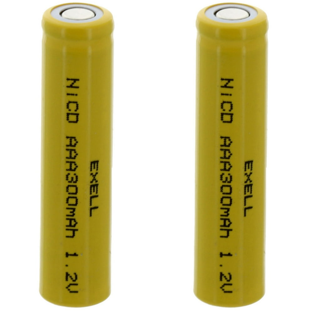 2x AAA 1.2V 300mAh Flat Top Rechargeable Batteries For Solar, Remotes