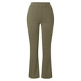 thumbnail image 4 of yievot Women's Slim Fit Flare Pants Solid High Waist Stretch Full Length Skinny Trousers, 4 of 5