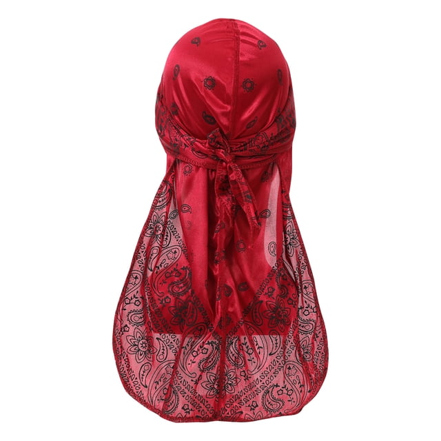 Pañuelo pirata de cola larga de ameba de seda de imitación para hombre y mujer.