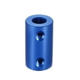 thumbnail image 2 of 4mm to 7mm Bore Rigid Coupling 25mm Length 14mm Diameter Aluminum Alloy Shaft Couplers Connector Blue, 2 of 3
