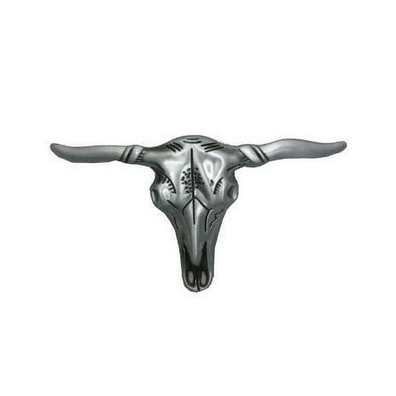 Western Grey Silver Bull Skull Belt Buckle Cowboy Country Style