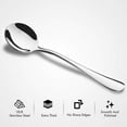 thumbnail image 2 of Dinner Spoons,Bexikou 6 Pack Stainless Steel Spoon Cutlery Table Spoon for Home,Tablespoon for Kitchen & Restaurant, Dishwasher Safe, 2 of 7