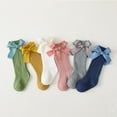 thumbnail image 5 of Newborn Baby Knee High Socks For Girls Toddler Kids Bows Ruffle Anti Slip Spanish Winter Warm Infant Cute Sock with Grips, 5 of 6
