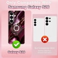 thumbnail image 2 of CASEFIV for Samsung Galaxy S26 Plus Case,[Magnetic Invisible Stand][Military-Grade Drop Protection] Slim Glossy Marble Pattern Back Shockproof Protective Phone Cover,Purple Marble, 2 of 8