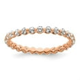 thumbnail image 4 of Auriga Fine Jewelry 14K Rose Gold Lab Grown Diamond VS/SI DEF Eternity Band for Women Size 7, 4 of 6