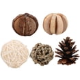thumbnail image 1 of Juego de bolas hechas a mano de madera Natural Bling Bling para mascotas pequeñas accesorios de juguete para hámster rata y ratones, 1 of 9
