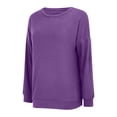 thumbnail image 3 of Yigetop Womens Long Sleeve Tops, 2025 Autumn New Women's Home Comfort and Fashionable Round Neck Top Long Sleeve Blouses for Women Purple M, 3 of 9