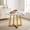 White, variant on Demi Bonn 31" Rustic Round Dining Table, Wooden Top with Metal Base for Home, Family Dining, Sturdy & Elegant, Brown