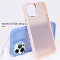 thumbnail image 4 of For Apple iPhone 14 6.1 inch Slim Matte Colored Frame Shockproof Hybrid Case Cover Pink, 4 of 4