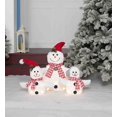 thumbnail image 2 of Everstar Set Of 3 Plush Snowman Family Sculpture, White, 2 of 5