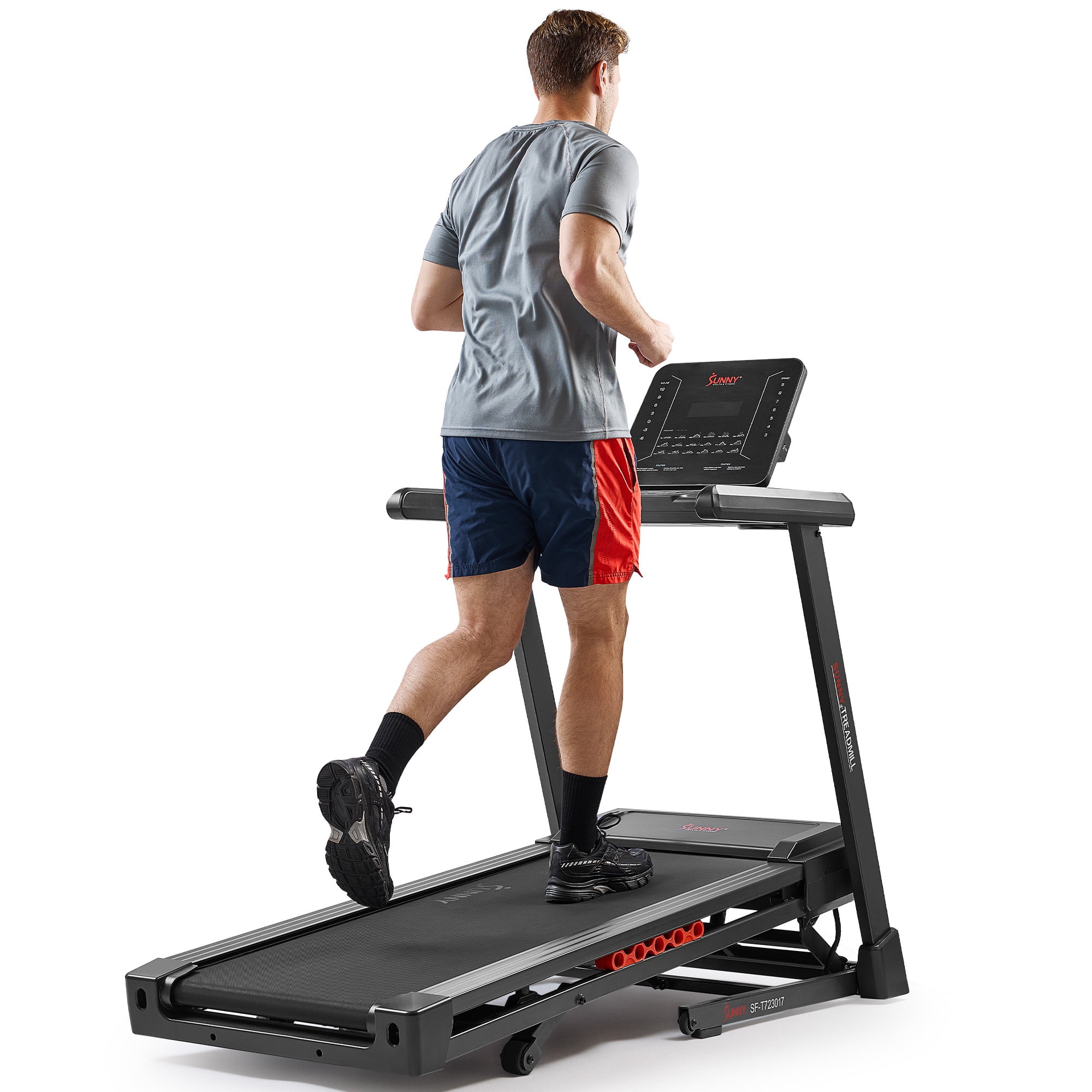 Sunny Health & Fitness Excel Smart Incline/Decline 20” Deck Treadmill with 300LB Weight Capacity - SF-T723017