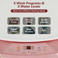 thumbnail image 6 of YYAo Washer and Spinner Combo, Laundry Washing Machine, 8lbs Portable Fully Automatic Washing Machine with Drain Pump-Pink, 6 of 13