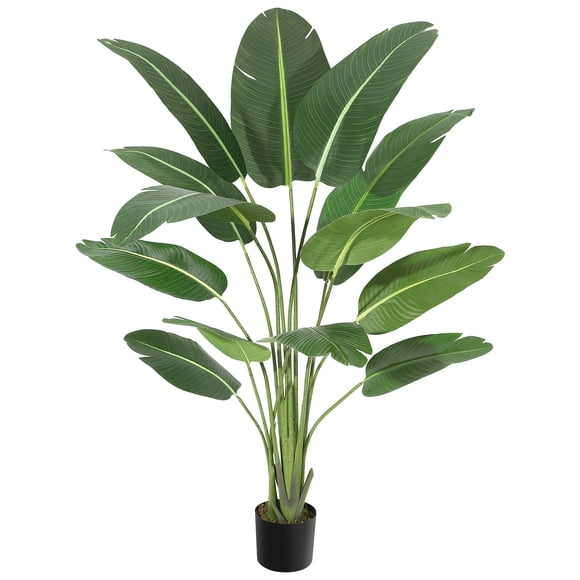 Árbol Artificial Ave del Paraíso – 72 Pulgadas – 13 Troncos – Planta Falsa en Maceta – Decoración Interior y Exterior – Hogar y Oficina