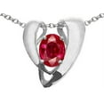 thumbnail image 2 of Tommaso Design� Created Ruby Oval 9x7mm Heart Shape Pendant Necklace Enhancer, 2 of 8