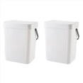 thumbnail image 1 of 2X Cubo de Basura de Cocina de 1,3 Galones con Tapa Debajo del Cubo de Basura de Alimentos de Basura de Cuarto de Baño Pequeño Y Liviano, Blanco, 1 of 5