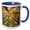 Blue/White, variant on 3drose, Sassafras Trees, Stephen Forbes State Park, Fall, Marion County, Il., 11oz Two-tone Yellow Mug