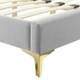 thumbnail image 4 of Modway Sienna Performance Velvet Twin Platform Bed in Light Gray, 4 of 10